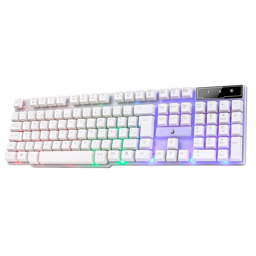 Teclado Semi Mecânico Gamer Rise Mode G1 Full, Membrana, USB, Branco - RM-TG-01-FW Teclado Semi Mecânico Gamer Rise Mode G1 Full, Membrana, USB, Branco - RM-TG-01-FW