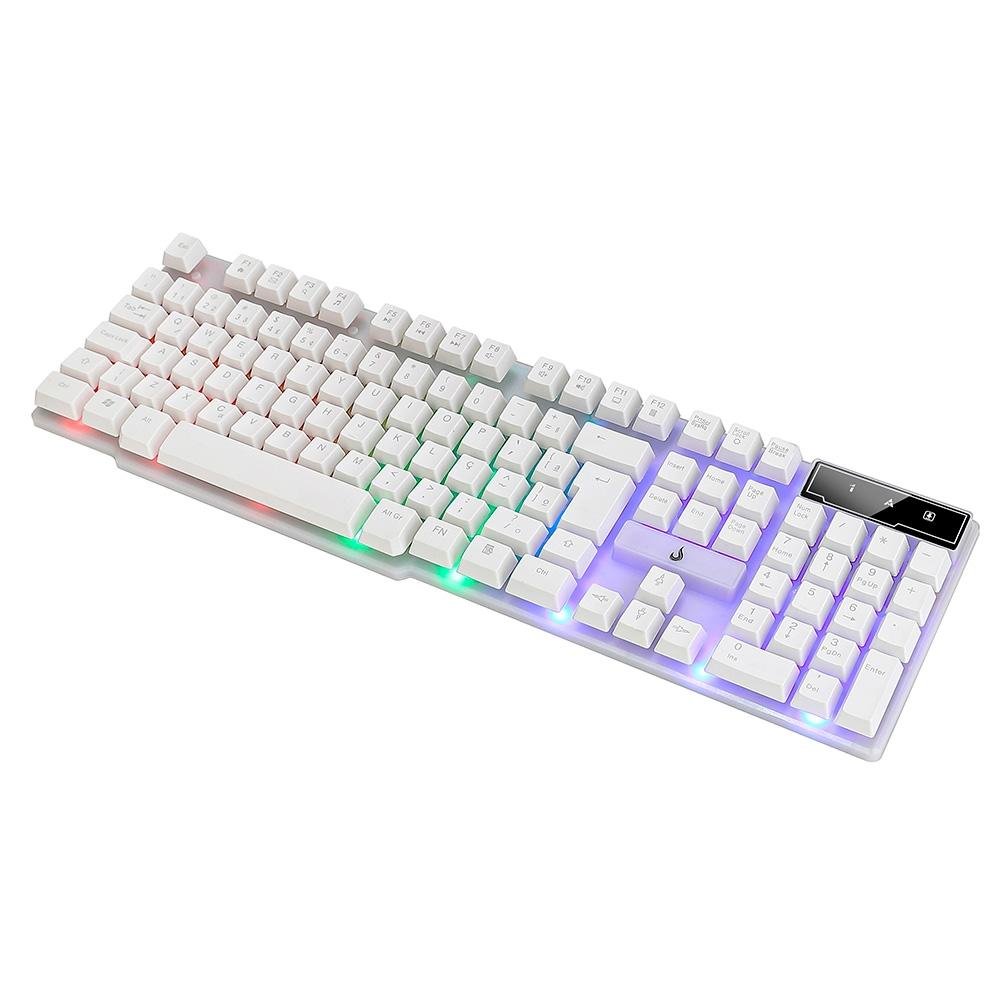 Teclado Semi Mecânico Gamer Rise Mode G1 Full, Membrana, USB, Branco - RM-TG-01-FW Teclado Semi Mecânico Gamer Rise Mode G1 Full, Membrana, USB, Branco - RM-TG-01-FW