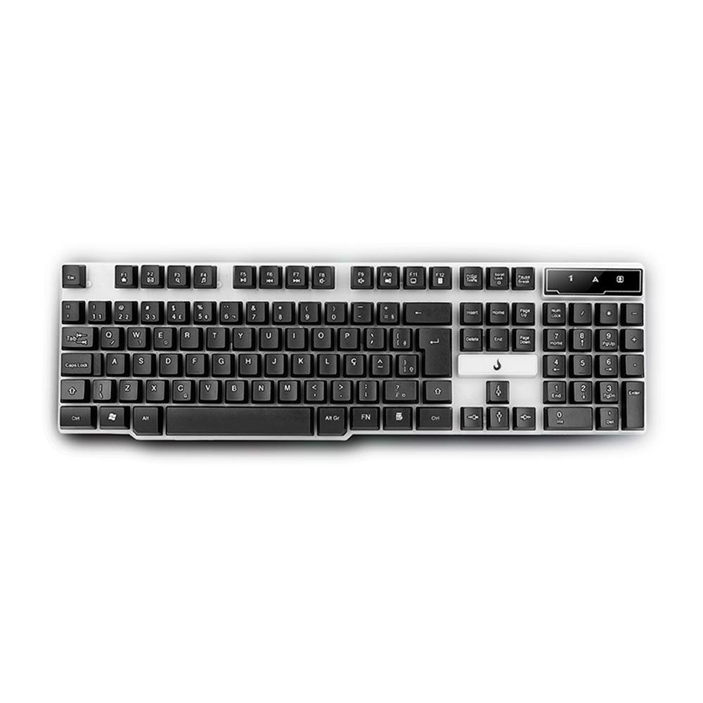 Teclado Gamer Semi Mecânico Rise Mode G1 Full, USB, Preto e Branco - RM-TG-01-BW - view 6