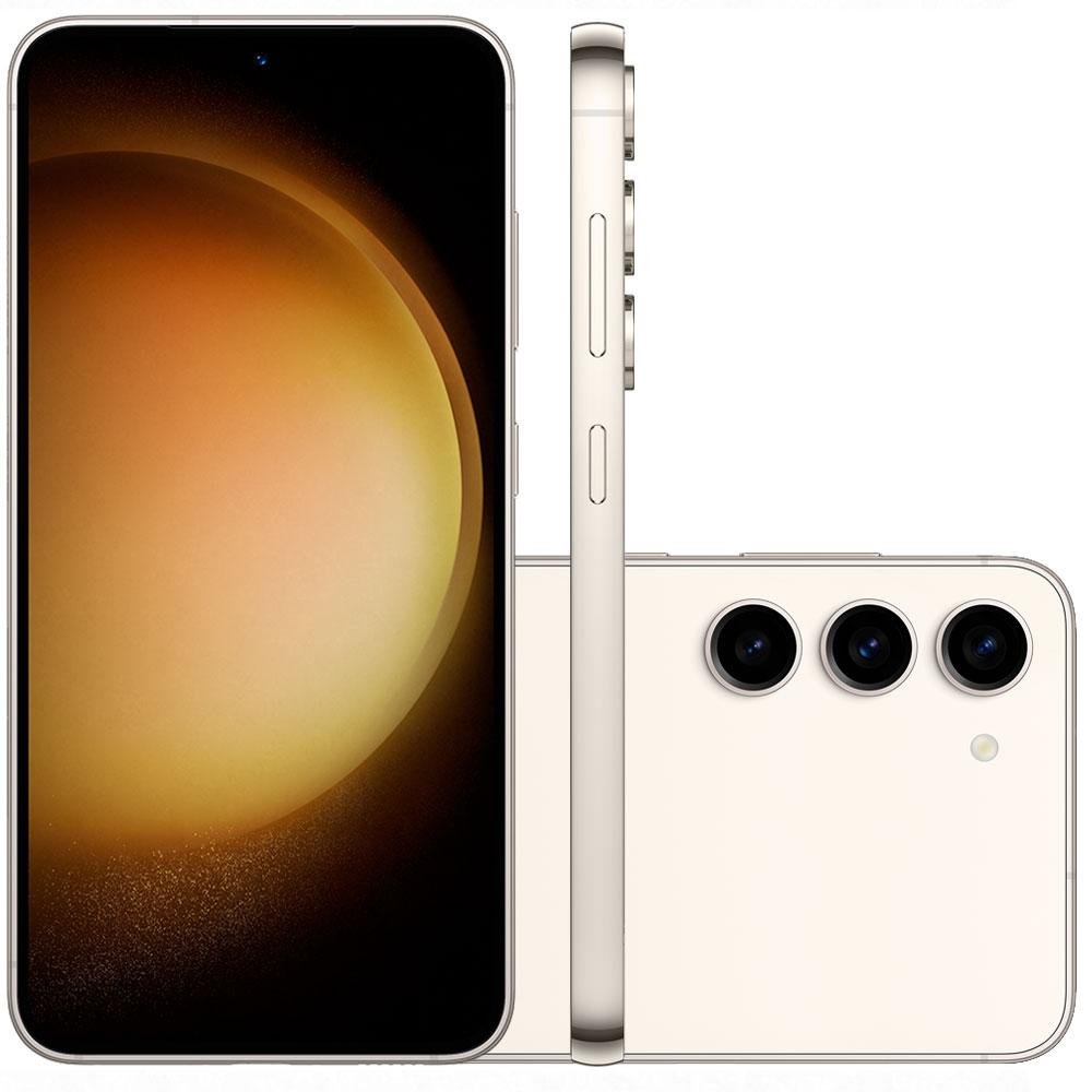 Smartphone Samsung Galaxy S23, 5G, 256GB, 8GB RAM, Octa Core, Câmera Tripla 50MP, Tela Infinita de 6.1, Creme - SM-S911BZESZTO Smartphone Samsung Galaxy S23, 5G, 256GB, 8GB RAM, Octa Core, Câmera Tripla 50MP, Tela Infinita de 6.1, Creme - SM-S911BZESZTO