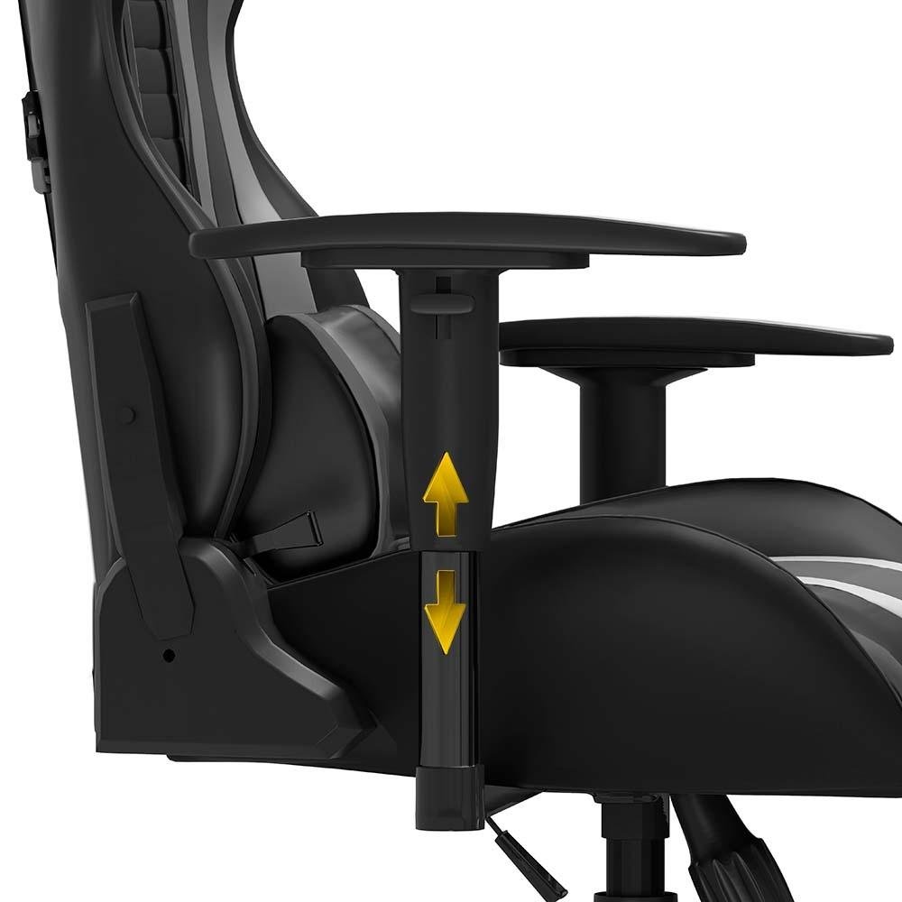 Cadeira Gamer Black Hawk, Até 140kg, Com Almofadas, Reclinável, Preto ( Balão.info - foto 5