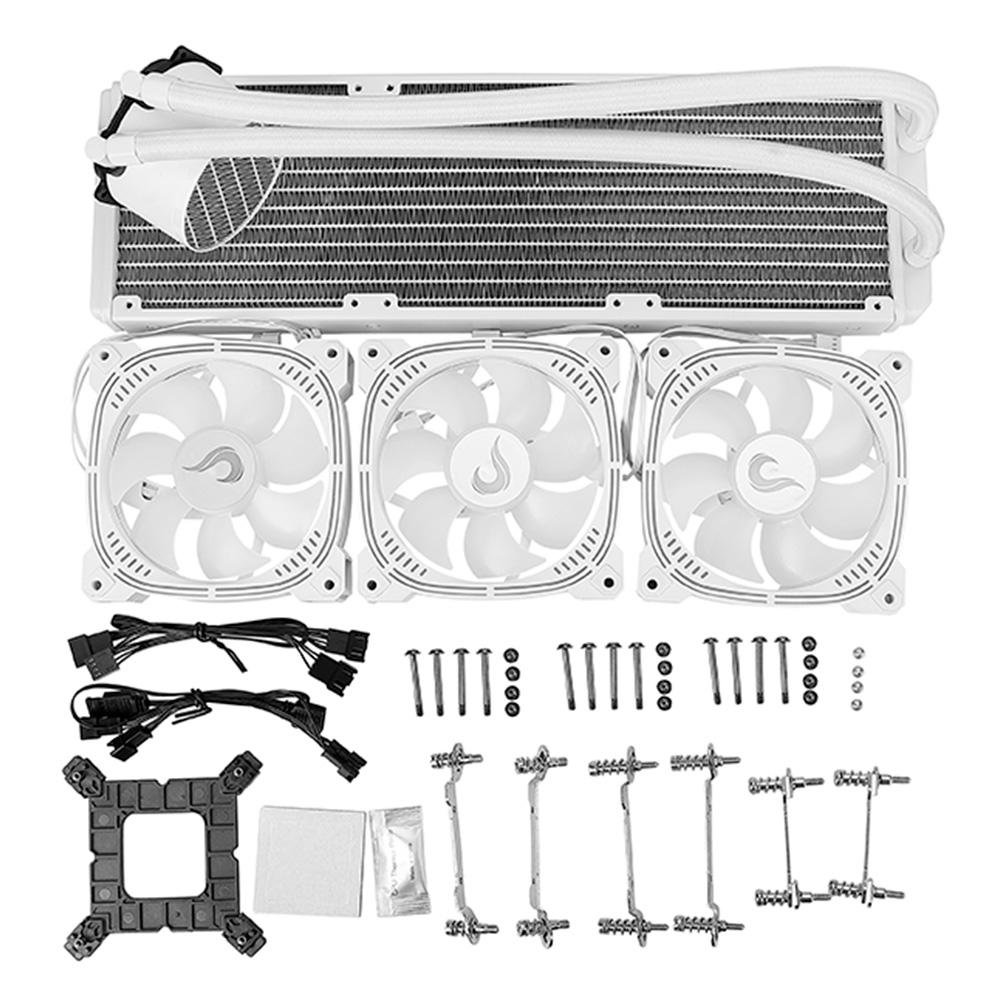 Imagem 8 de 8 do produto Water Cooler Rise Mode Aura Frost Pro, ARGB, 360mm, AMD/Intel, Branco - RM-WCF-07-ARGB