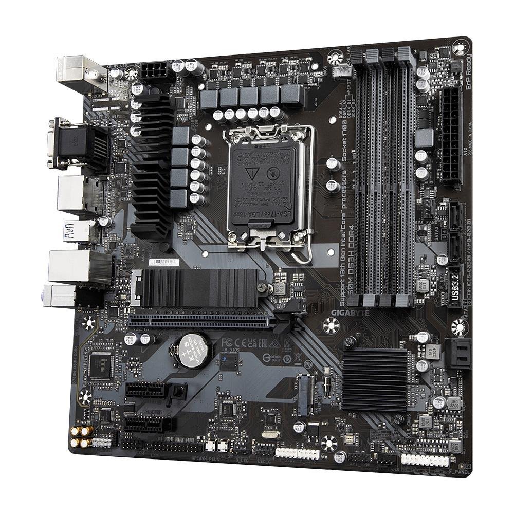 Placa-Mãe Gigabyte B760M DS3H Rev. 1.0, LGA1700, DDR4, Preto - B760M DS3H DDR4 Placa-Mãe Gigabyte B760M DS3H Rev. 1.0, LGA1700, DDR4, Preto - B760M DS3H DDR4