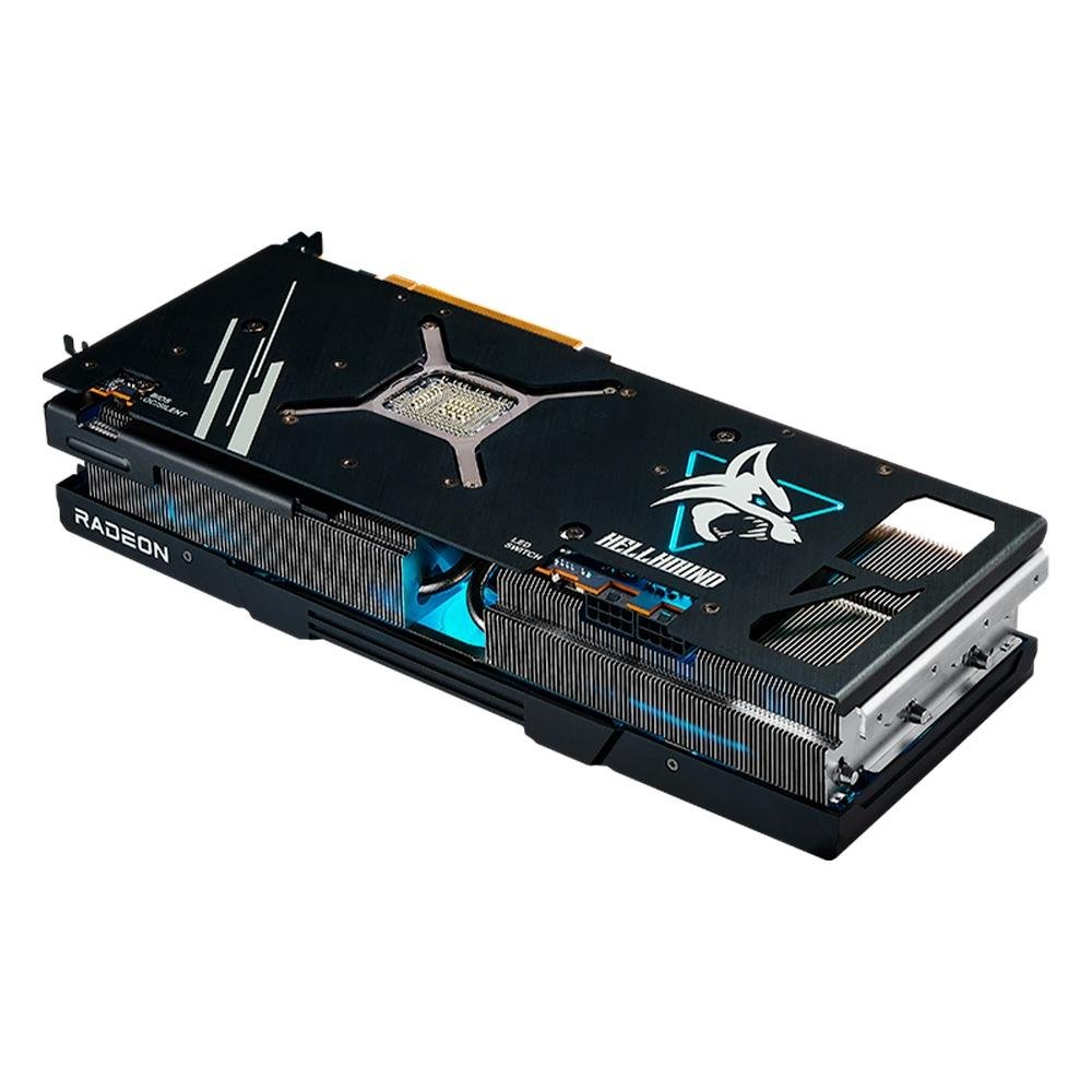 Placa de Vídeo RX 7900 XT Hellhound PowerColor AMD Radeon, 20 GB GDDR6, LED, Ray Tracing - RX7900XT 20G-L/OC Placa de Vídeo RX 7900 XT Hellhound PowerColor AMD Radeon, 20 GB GDDR6, LED, Ray Tracing - RX7900XT 20G-L/OC
