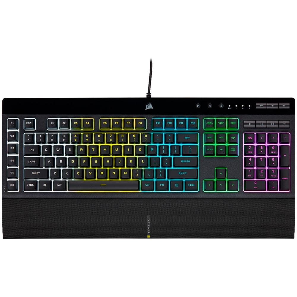 Imagem 4 de 13 do produto Kit Gamer Corsair K55 RGB Pro + Katar Pro, com Mouse Gamer Katar Pro 12.400DPI + Teclado Gamer K55, RGB, USB, Preto - CH-9226965-NA