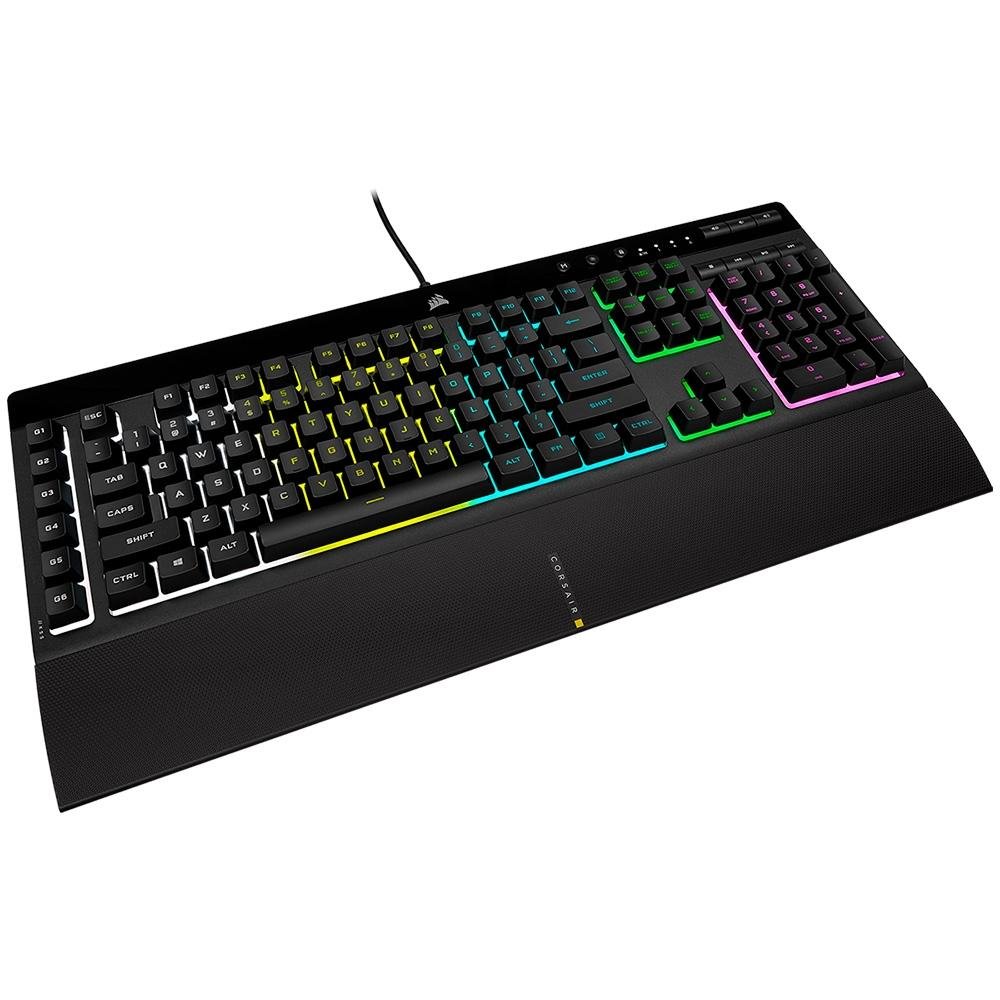 Imagem 6 de 13 do produto Kit Gamer Corsair K55 RGB Pro + Katar Pro, com Mouse Gamer Katar Pro 12.400DPI + Teclado Gamer K55, RGB, USB, Preto - CH-9226965-NA