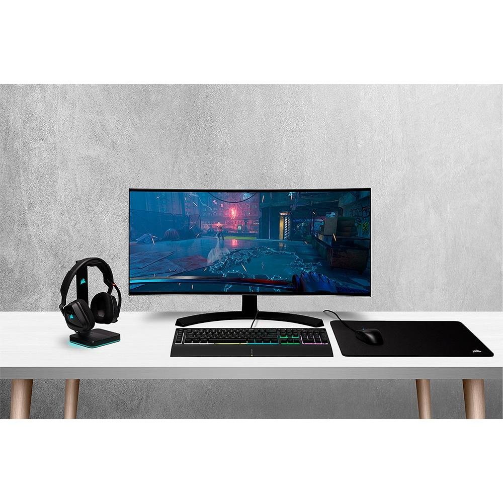 Imagem 12 de 13 do produto Kit Gamer Corsair K55 RGB Pro + Katar Pro, com Mouse Gamer Katar Pro 12.400DPI + Teclado Gamer K55, RGB, USB, Preto - CH-9226965-NA
