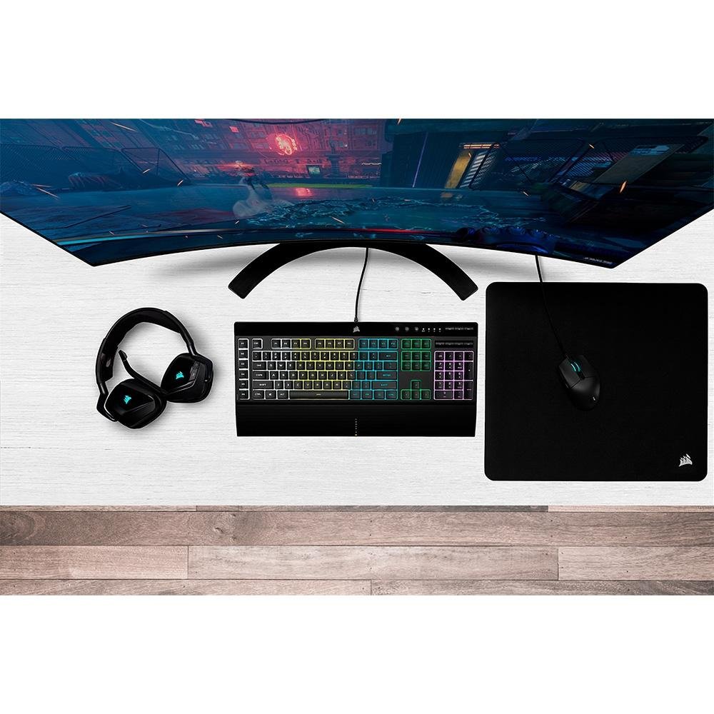 Imagem 13 de 13 do produto Kit Gamer Corsair K55 RGB Pro + Katar Pro, com Mouse Gamer Katar Pro 12.400DPI + Teclado Gamer K55, RGB, USB, Preto - CH-9226965-NA