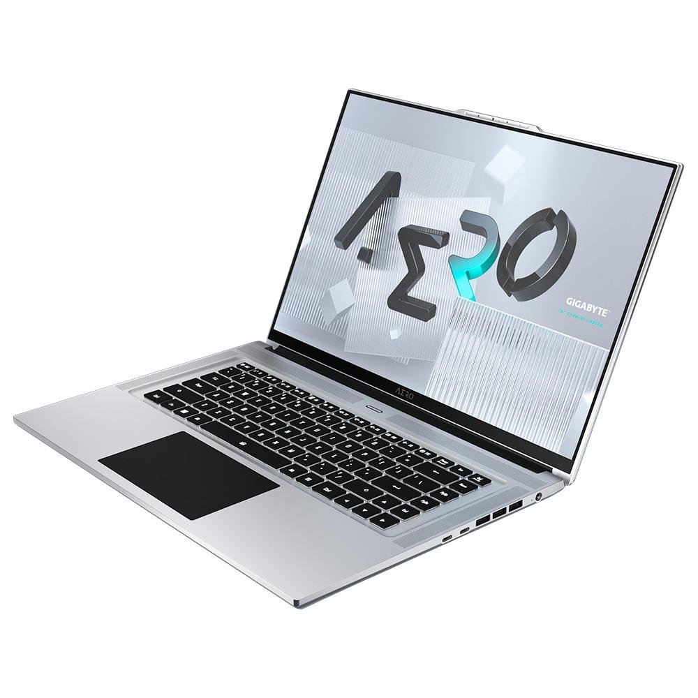 Imagem 4 de 20 do produto Notebook Gamer Gigabyte AERO 16 Intel Core i7-12700H, 16GB RAM, GeForce RTX 3060, SSD 1TB, 16 4K UHD OLED, Windows 11 Pro, Prata - KE5-72BR934HP