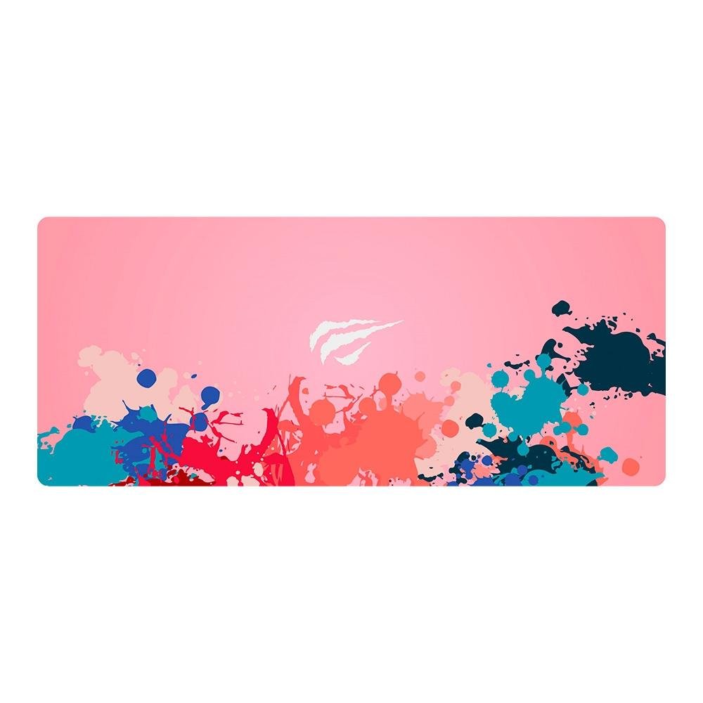 Imagem 2 de 5 do produto Mousepad Havit, 700x300mm, Antiderrapante, Rosa - MP847