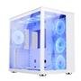 Gabinete Gamer Rise Mode Galaxy Glass Standard, Mid Tower, ARGB, ATX, Lateral e Frontal em Vidro, 10x Cooler Fan, Branco - RM-GA-GGSW-ARGB