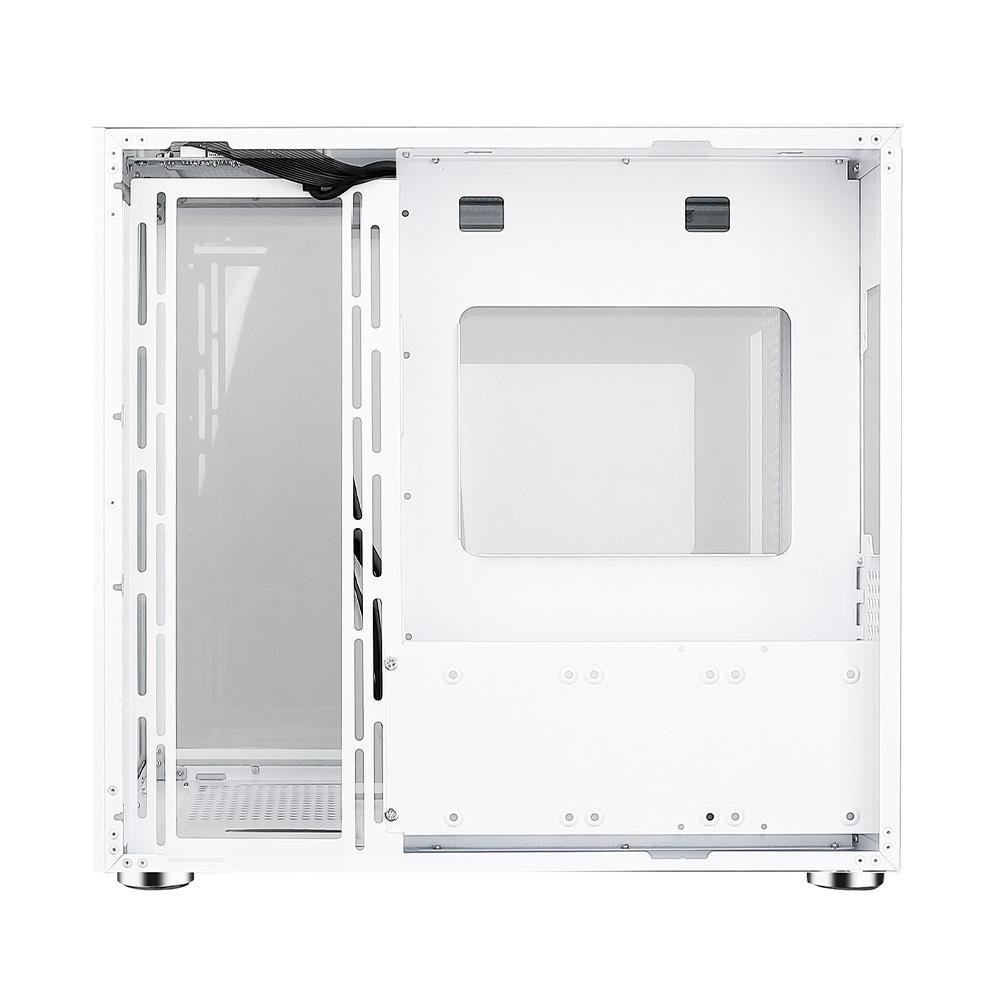 Imagem 8 de 9 do produto Gabinete Gamer Rise Mode Galaxy Glass Standard, Mid Tower, ARGB, ATX, Lateral e Frontal em Vidro, 10x Cooler Fan, Branco - RM-GA-GGSW-ARGB