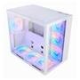 Gabinete Gamer Rise Mode Galaxy Glass Standard, Mid Tower, ARGB, ATX, Lateral e Frontal em Vidro, 10x Cooler Fan, Branco - RM-GA-GGSW-ARGB