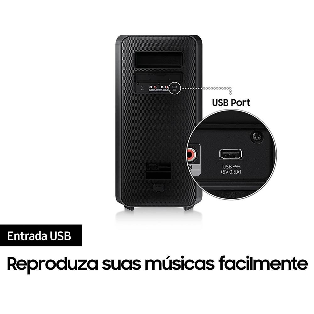 Sound Tower Samsung, Bluetooth, 160W, LED, Bass Booster, Som bi-direcional, Resistente à Água - MX-ST45B Sound Tower Samsung, Bluetooth, 160W, LED, Bass Booster, Som bi-direcional, Resistente à Água - MX-ST45B