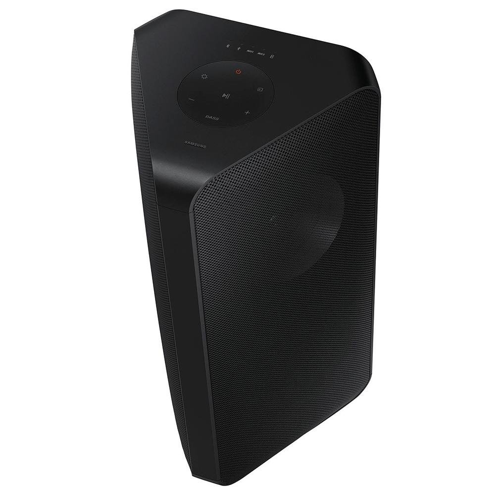 Sound Tower Samsung, Bluetooth, 160W, LED, Bass Booster, Som bi-direcional, Resistente à Água - MX-ST45B Sound Tower Samsung, Bluetooth, 160W, LED, Bass Booster, Som bi-direcional, Resistente à Água - MX-ST45B