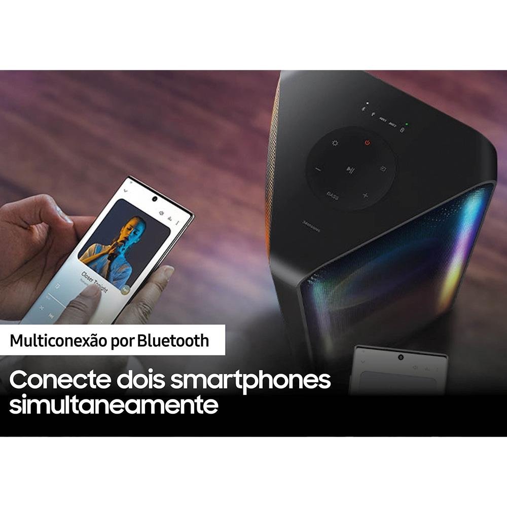 Imagem 10 de 13 do produto Sound Tower Samsung, Bluetooth, 160W, LED, Bass Booster, Som bi-direcional, Resistente à Água - MX-ST45B