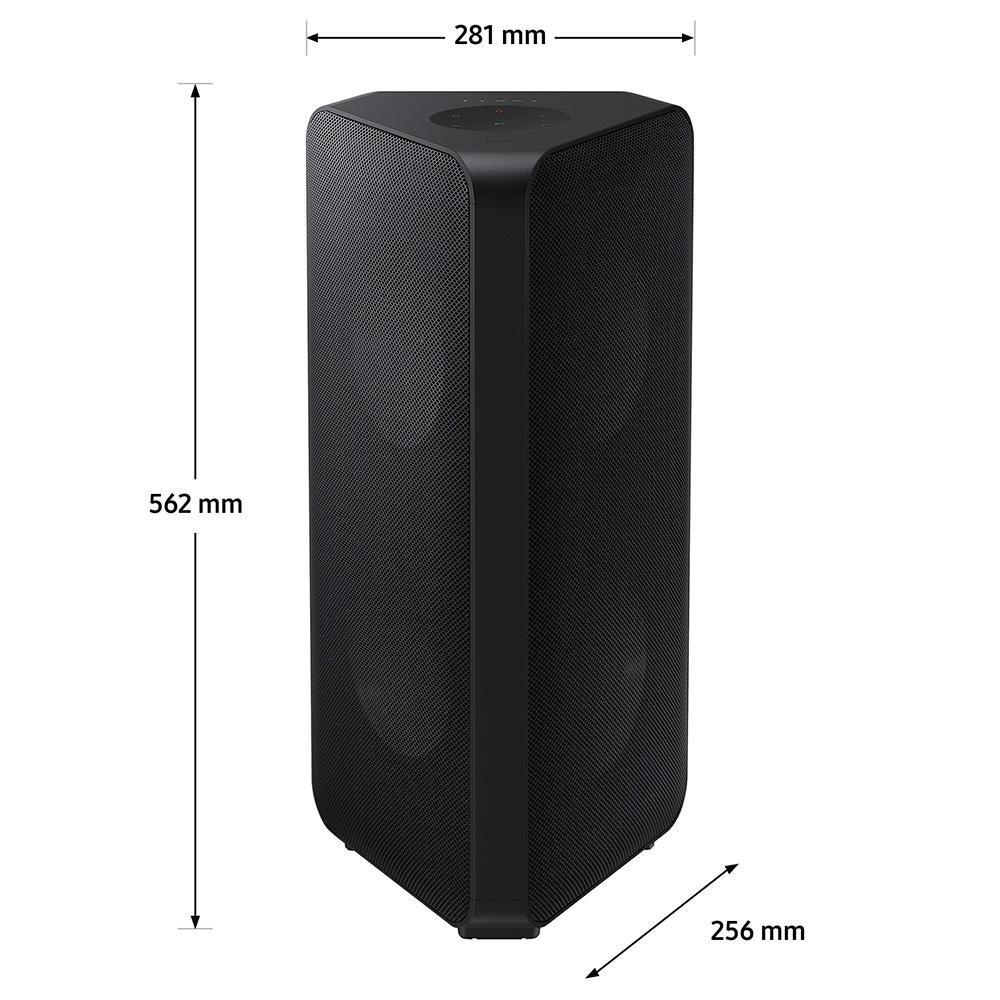 Sound Tower Samsung, Bluetooth, 160W, LED, Bass Booster, Som bi-direcional, Resistente à Água - MX-ST45B Sound Tower Samsung, Bluetooth, 160W, LED, Bass Booster, Som bi-direcional, Resistente à Água - MX-ST45B