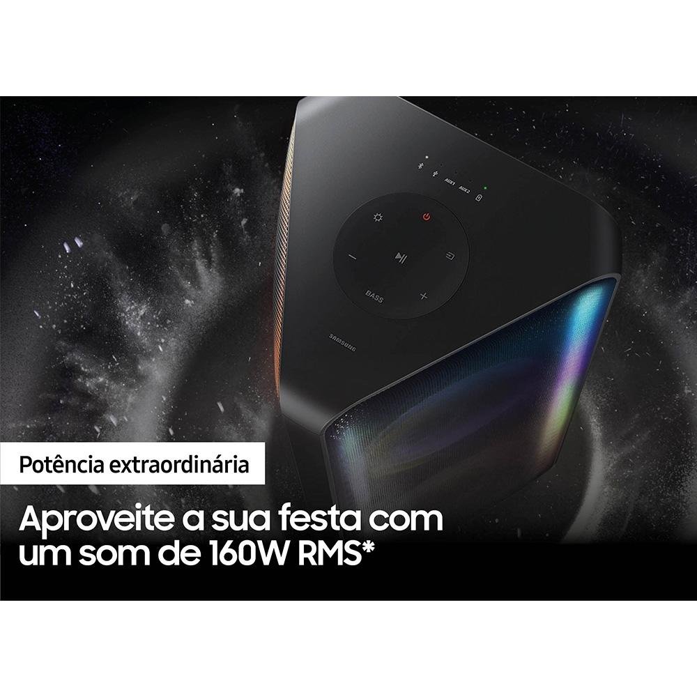 Imagem 11 de 13 do produto Sound Tower Samsung, Bluetooth, 160W, LED, Bass Booster, Som bi-direcional, Resistente à Água - MX-ST45B
