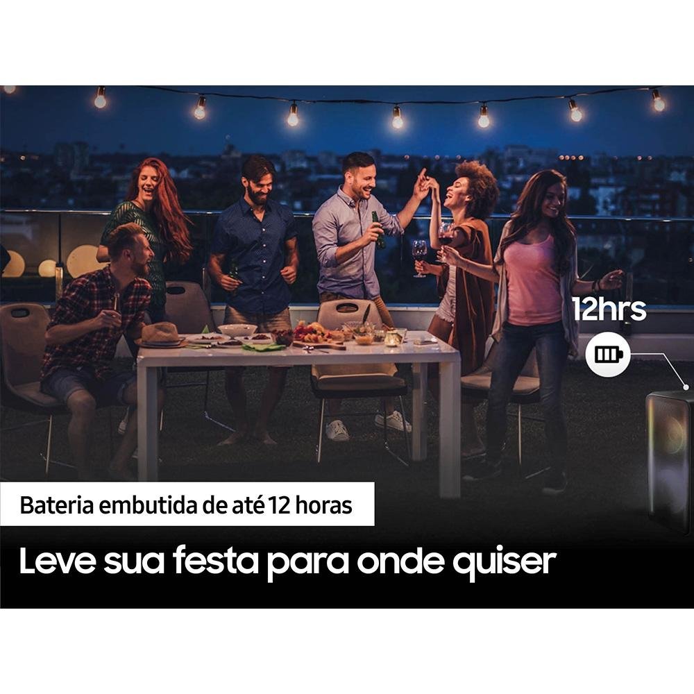 Imagem 12 de 13 do produto Sound Tower Samsung, Bluetooth, 160W, LED, Bass Booster, Som bi-direcional, Resistente à Água - MX-ST45B