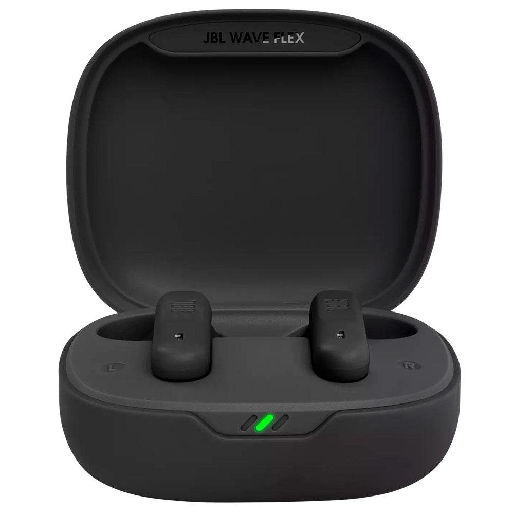 Fone de Ouvido JBL Wave Flex, Bluetooth, Resistente á Água e Poeira, Preto - JBLWFLEXBL Fone de Ouvido JBL Wave Flex, Bluetooth, Resistente á Água e Poeira, Preto - JBLWFLEXBL