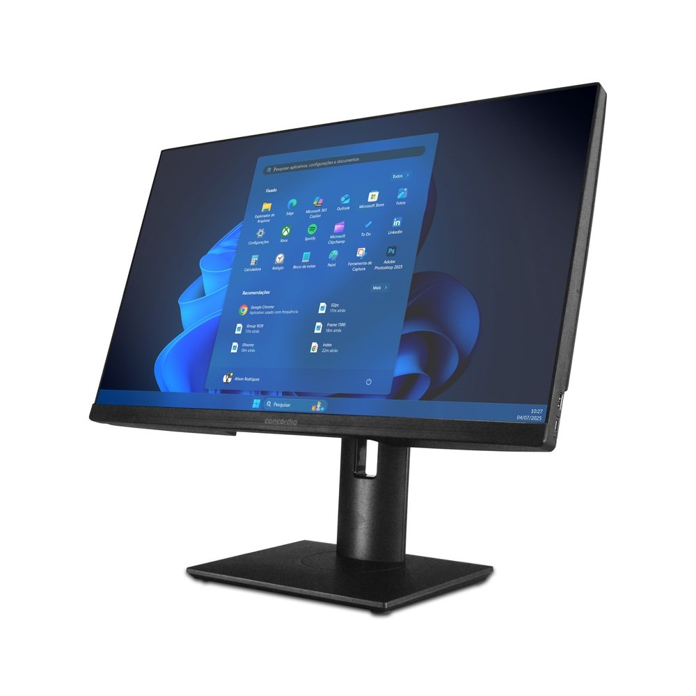 Computador All In One Concórdia, Core I5 12400, 4GB RAM DDR4, SSD 120GB, 23.8 Polegadas Full HD, Webcam, WIFI, FreeDos em Campinas - foto 3