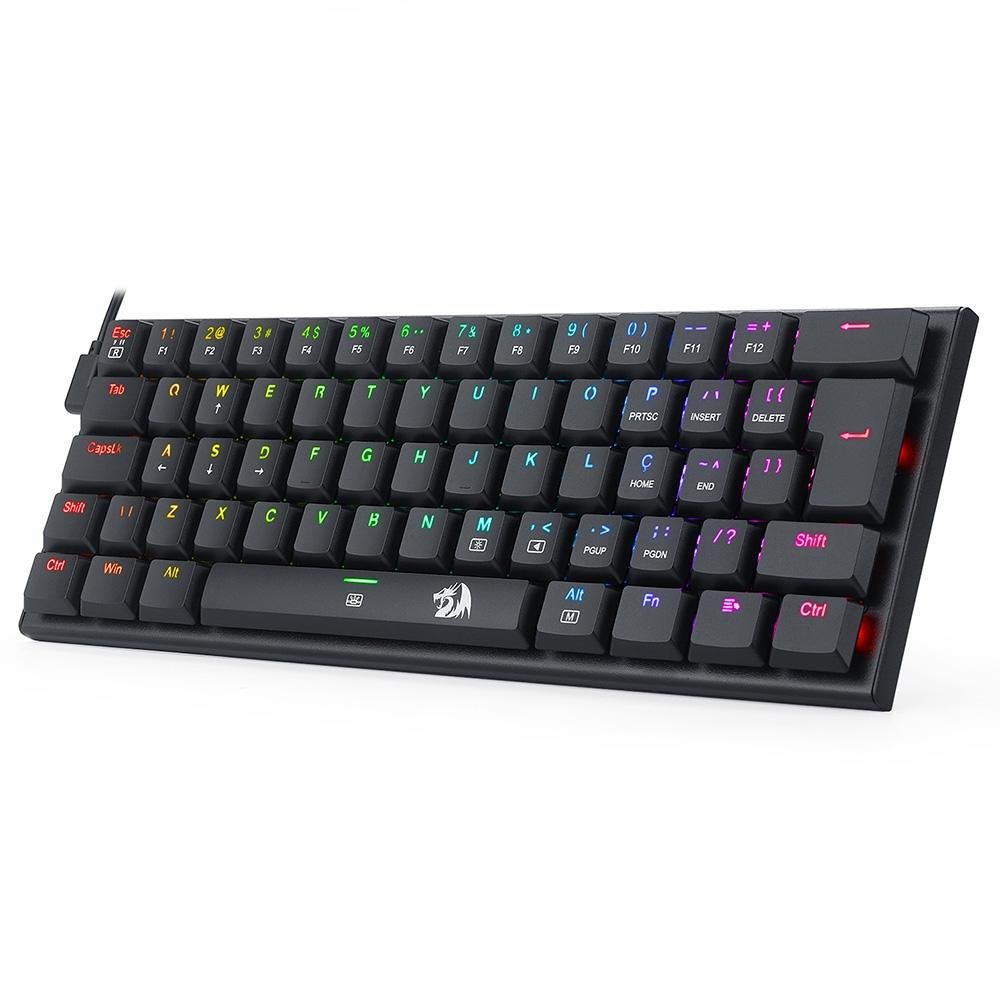 Teclado Mecânico Gamer Redragon Anivia, RGB, Switch Brown, ABNT 2, Preto - K614-RGB (PT-BROWN) Teclado Mecânico Gamer Redragon Anivia, RGB, Switch Brown, ABNT 2, Preto - K614-RGB (PT-BROWN)