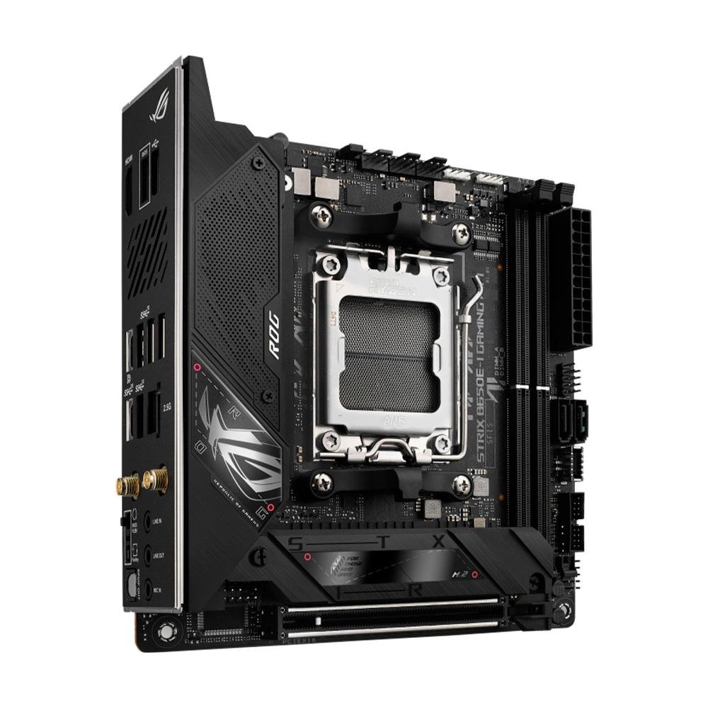 Imagem 4 de 7 do produto Placa-Mãe ASUS Rog Strix B650E-I Gaming WiFi, AMD, Mini-ITX, DDR5, RGB, WiFi, Bluetooth, Preto - 90MB1BI0-M0EAY0