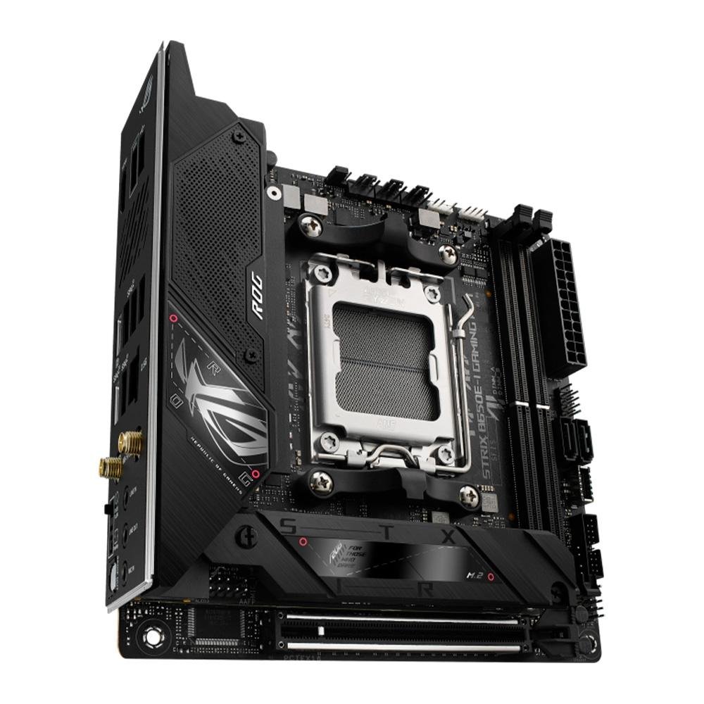 Placa-Mãe ASUS Rog Strix B650E-I Gaming WiFi, AMD, Mini-ITX, DDR5, RGB, WiFi, Bluetooth, Preto - 90MB1BI0-M0EAY0 6