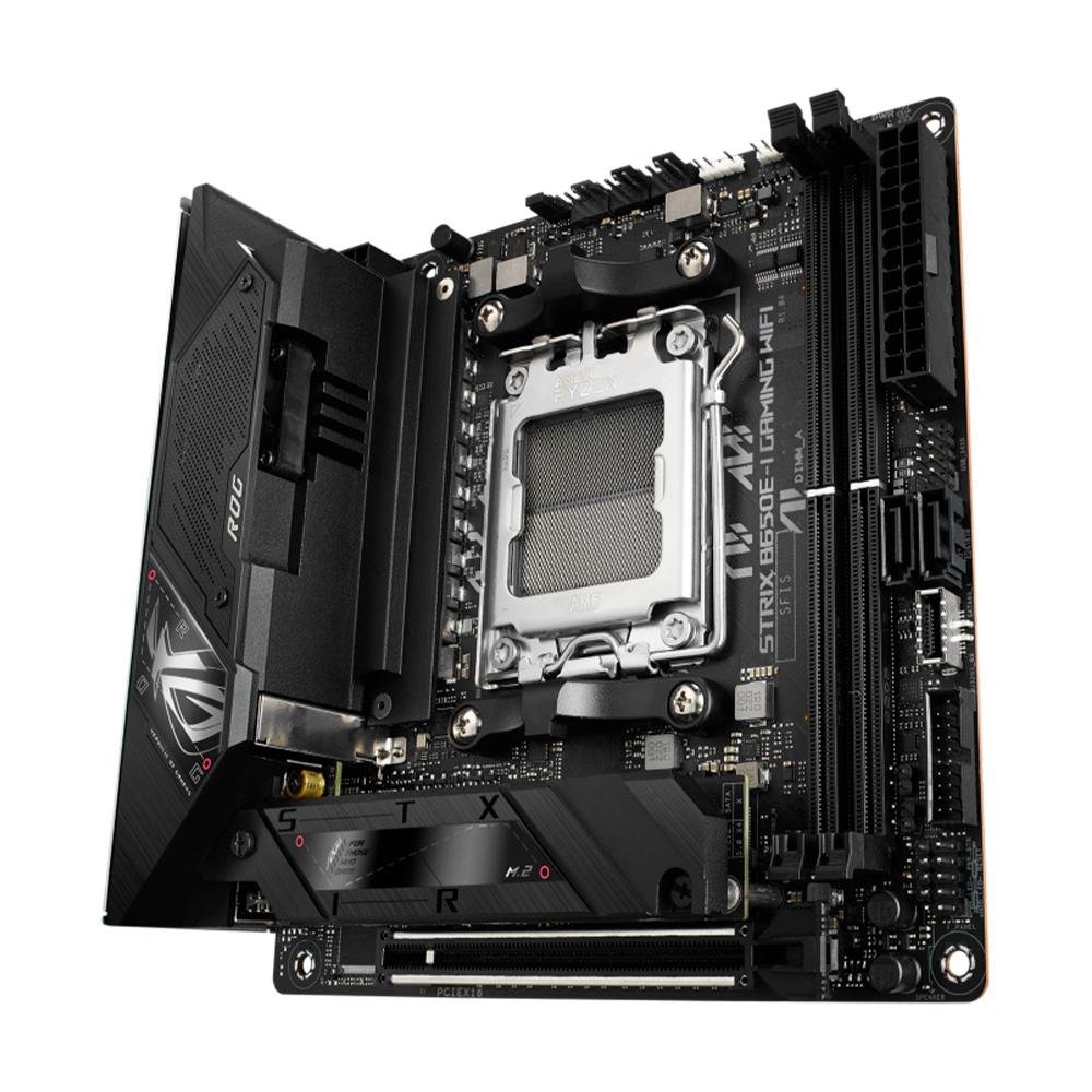 Placa-Mãe ASUS Rog Strix B650E-I Gaming WiFi, AMD, Mini-ITX, DDR5, RGB, WiFi, Bluetooth, Preto - 90MB1BI0-M0EAY0 7