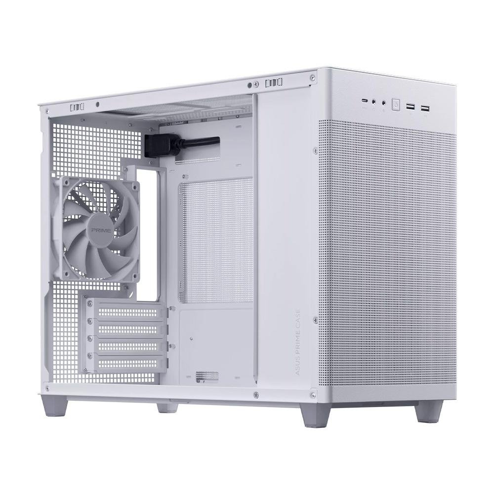 Imagem 5 de 8 do produto Gabinete Asus Prime AP201 Mesh, Mini Tower, Micro-ATX, Branco - 90DC00G3-B30000