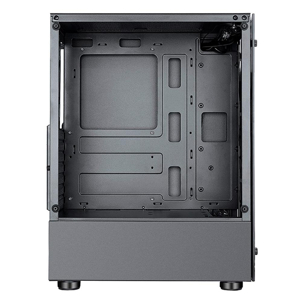 Gabinete Gamer Rise Mode Glass 06x, Mid Tower, ARGB, ATX, Lateral e Frente em Vidro, 6x Fans, Preto - RM-CA-06XB-ARGB Gabinete Gamer Rise Mode Glass 06x, Mid Tower, ARGB, ATX, Lateral e Frente em Vidro, 6x Fans, Preto - RM-CA-06XB-ARGB