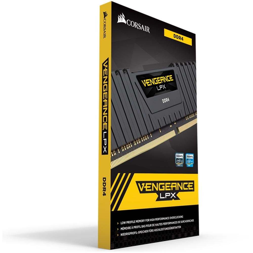 Memória RAM Corsair Vengeance LPX, 8GB, 3200MHz, DDR4, CL16, Preto - CMK8GX4M1Z3200C16 Memória RAM Corsair Vengeance LPX, 8GB, 3200MHz, DDR4, CL16, Preto - CMK8GX4M1Z3200C16