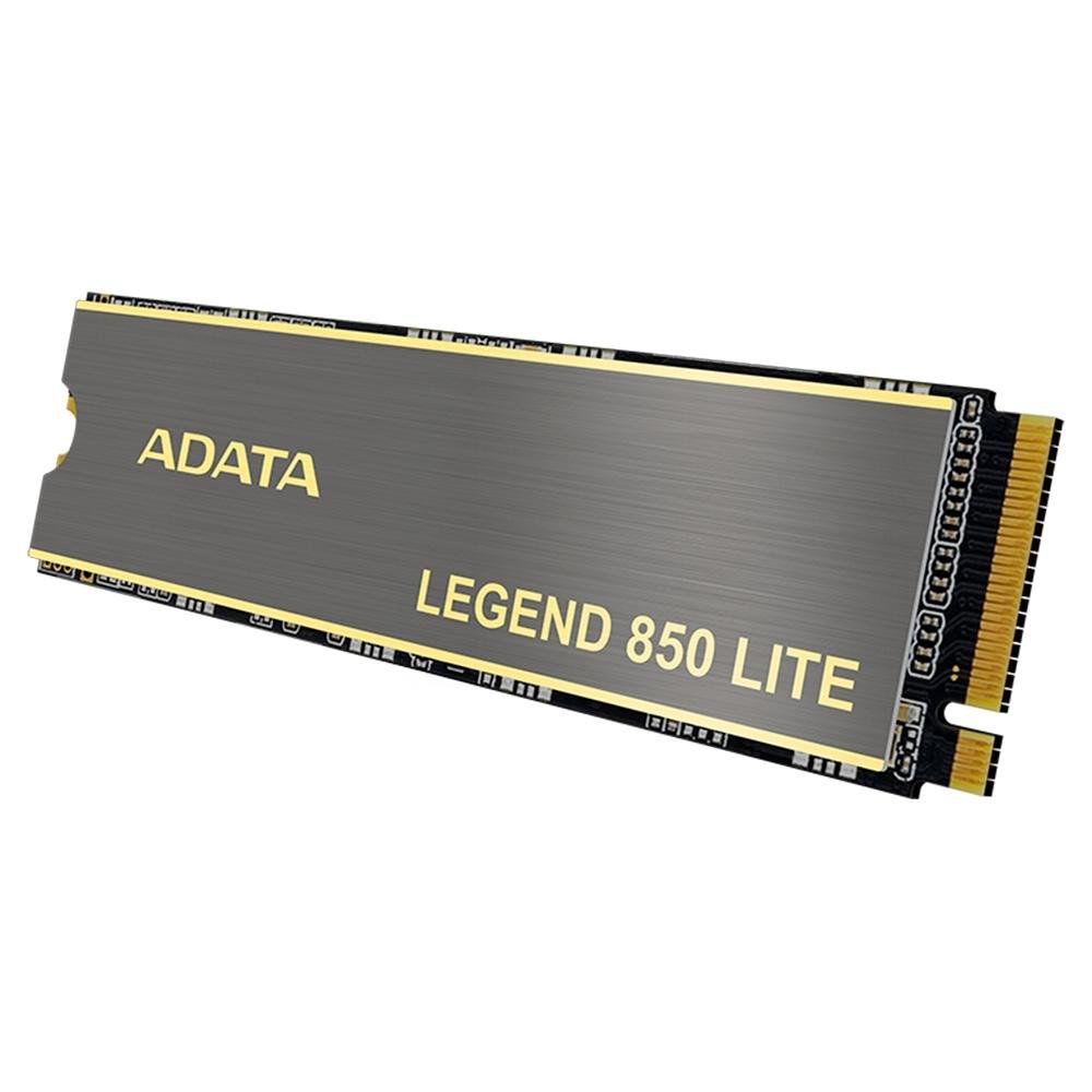 SSD ADATA, 1TB, Legend 850 Lite, PCIe Gen 4x4, M.2 2280, Leitura: 5.000MB/s e Gravação:3.200MB/s, Cinza - ALEG-850L-1000GCS SSD ADATA, 1TB, Legend 850 Lite, PCIe Gen 4x4, M.2 2280, Leitura: 5.000MB/s e Gravação:3.200MB/s, Cinza - ALEG-850L-1000GCS