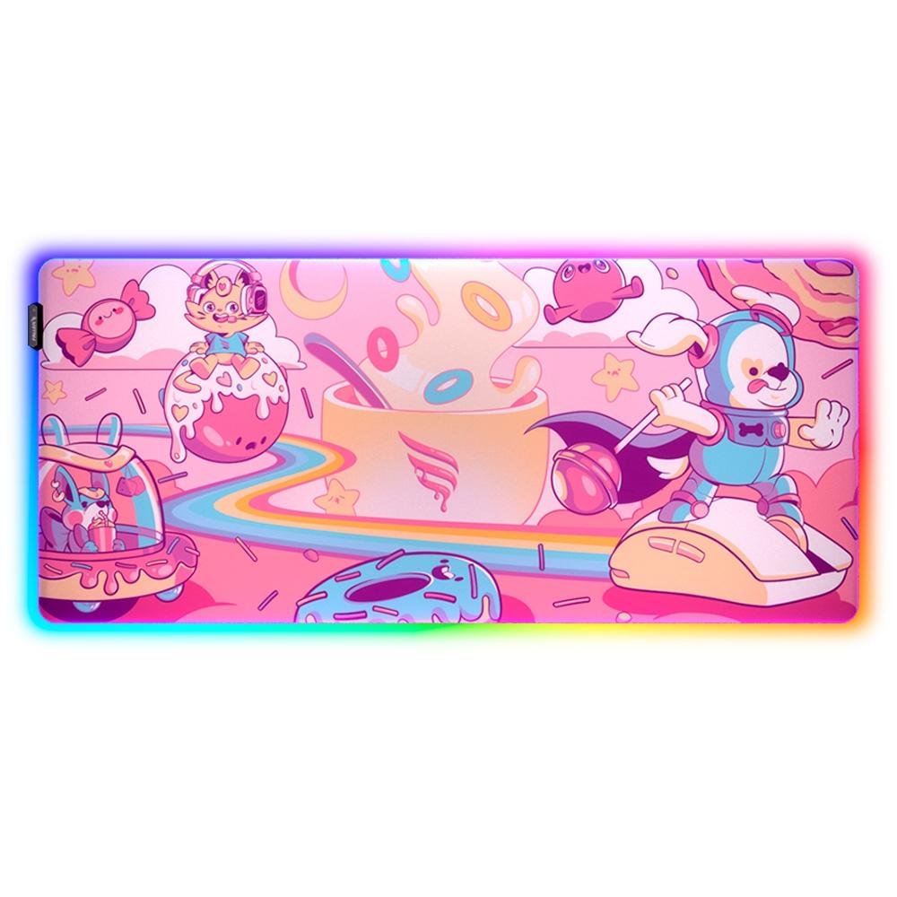Mousepad Gamer Fallen Space Candy, RGB, Speed++, Estendido