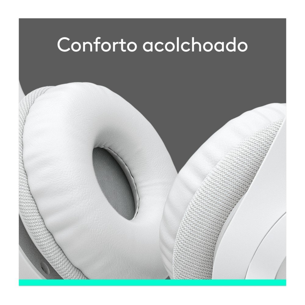 Headset ( Balão.info) H390, USB, com Almofadas, Controles de Áudio Integrado, Microfone com Redução de Ruído, Branco - 981-( Balão.info - foto 8