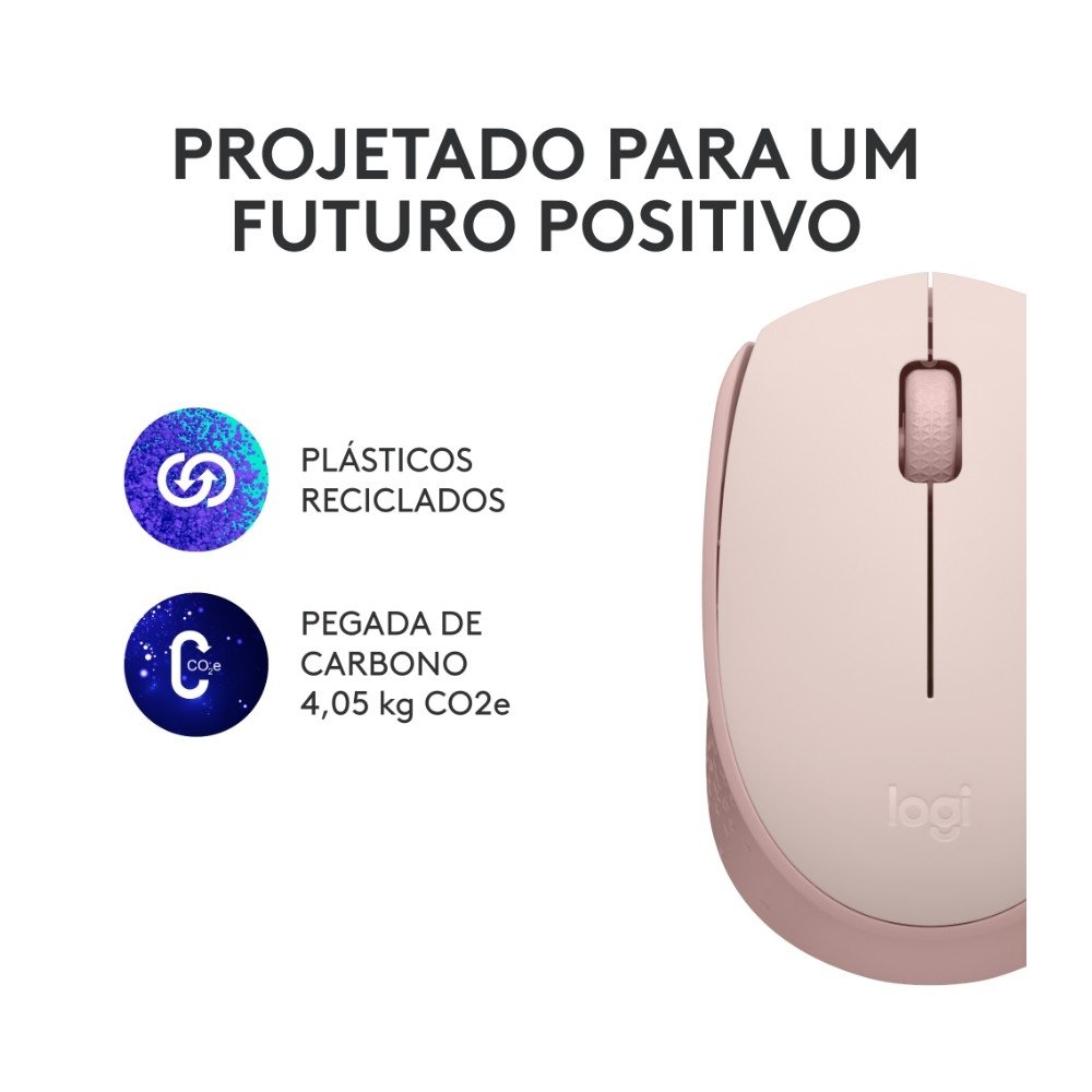 Mouse Sem Fio ( Balão.info) M170, Wireless, Rosa - 910-( Balão.info - foto 10