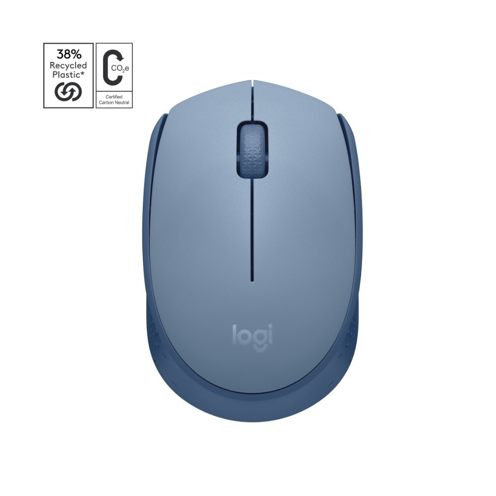 Imagem 2 de 10 do produto Mouse Sem Fio Logitech M170, Wireless, Azul - 910-006863