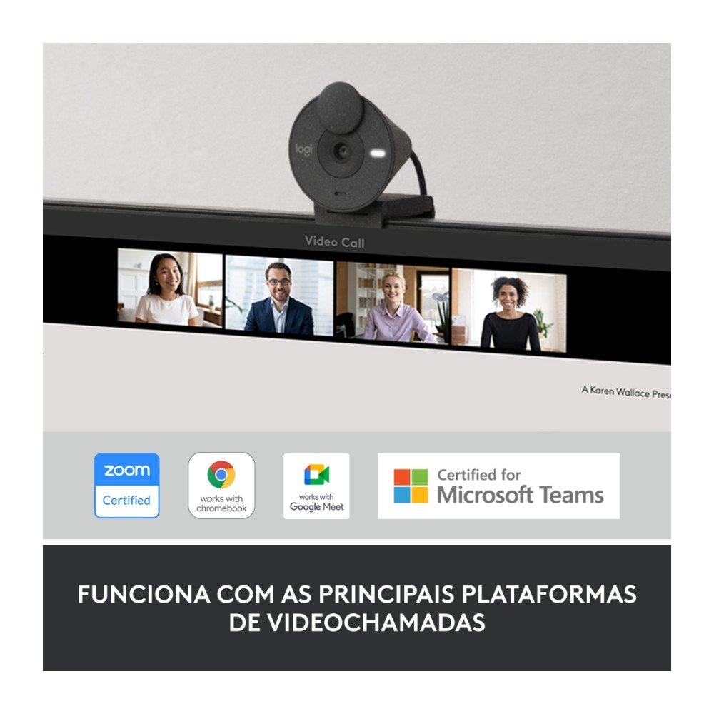 Webcam ( Balão.info) Brio 300 Full HD, 1080p, 30 FPS, USB-C, Microfone Integrado, Grafite - 960-( Balão.info - view 8