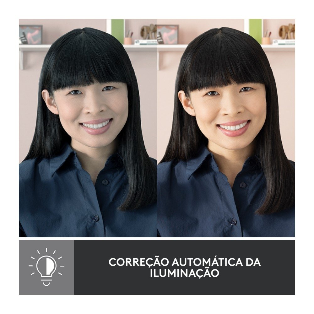 Webcam ( Balão.info) Brio 300 Full HD, 1080p, 30 FPS, USB-C, Microfone Integrado, Branco - 960-( Balão.info - view 4