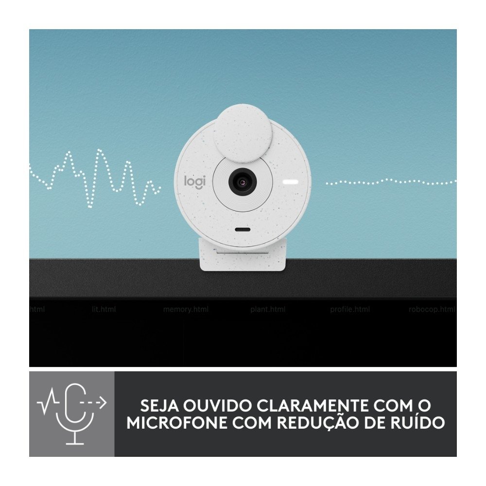 Webcam ( Balão.info) Brio 300 Full HD, 1080p, 30 FPS, USB-C, Microfone Integrado, Branco - 960-( Balão.info - view 5