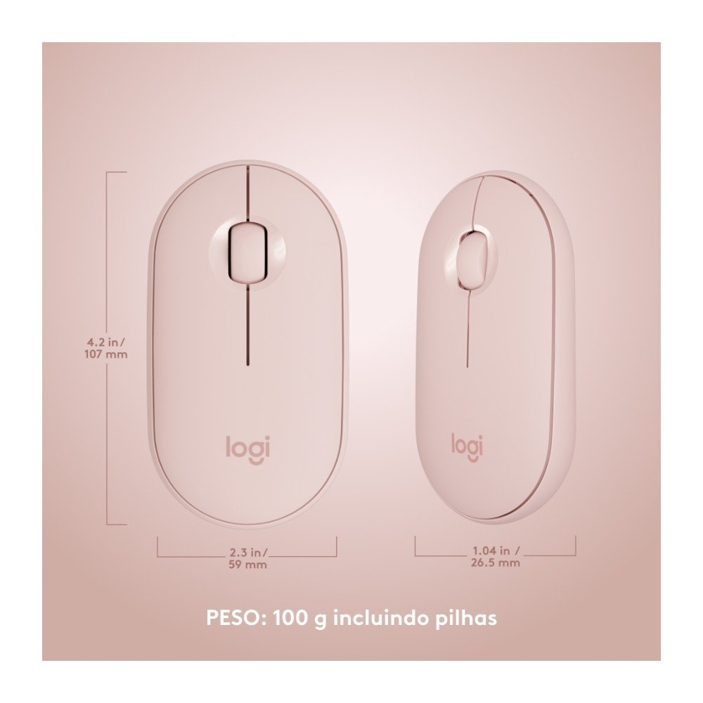 Teclado e Mouse Sem fio ( Balão.info) MK470, USB, US, com Teclado Numérico, Rose - 920-( Balão.info - foto 9
