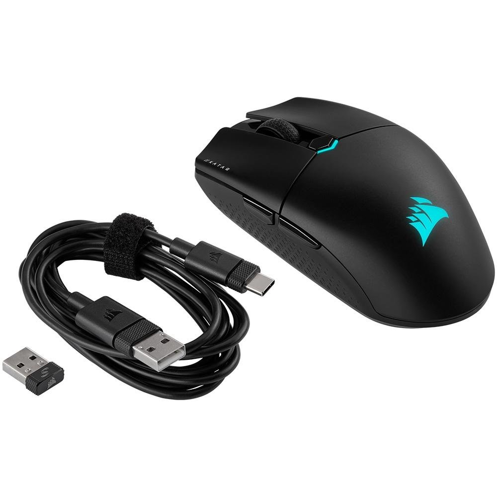 Mouse Gamer Corsair Katar Elite Wireless, RGB, 26000 DPI, 6 Botões, Preto - CH-931C111-NA - view 8