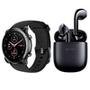 Kit SmartWatch Husky Sports 700, Preto, Pulseira Extra Azul Marinho, Com GPS + Fone de Ouvido Sem Fio Husky Technologies 700, Bluetooth