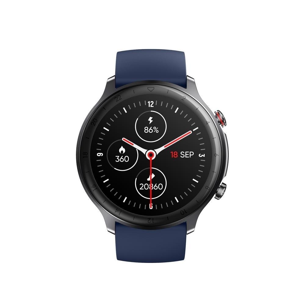 Kit SmartWatch Husky Sports 700, Preto, Pulseira Extra Azul Marinho, Com GPS + Fone de Ouvido Sem Fio Husky Technologies 700, Bluetooth