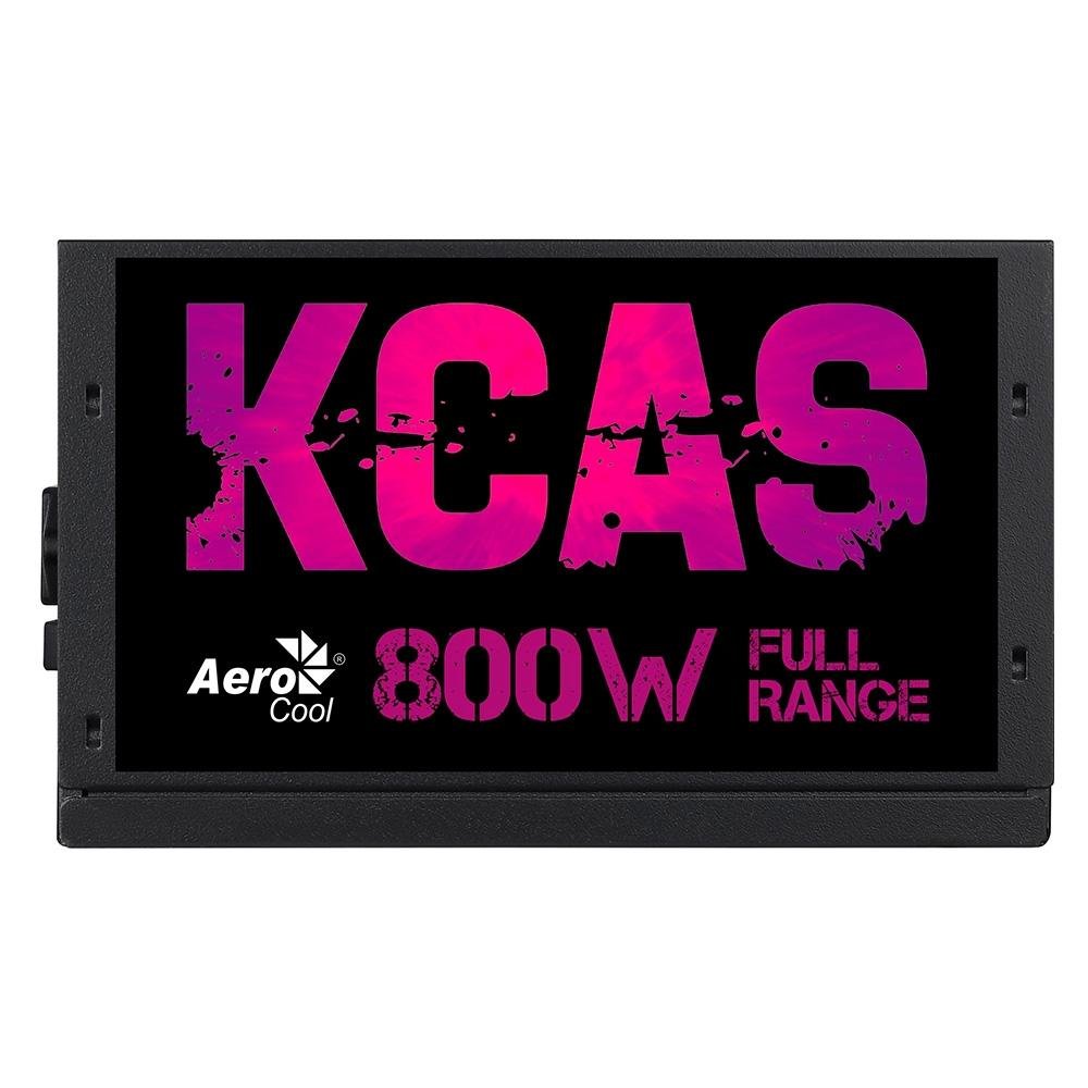 Fonte Gamer Aerocool ATX KCAS, 800W, 80 Plus Bronze, PFC Ativo, Preto - 79602 - view 2