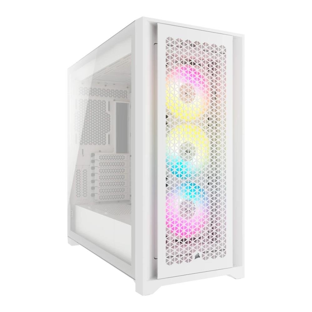 Gabinete Gamer Corsair 4000D Airflow, Mid Tower, RGB, ATX, Lateral em Vidro Temperado, 3x Cooler Fan, Branco - CC-9011241-WW