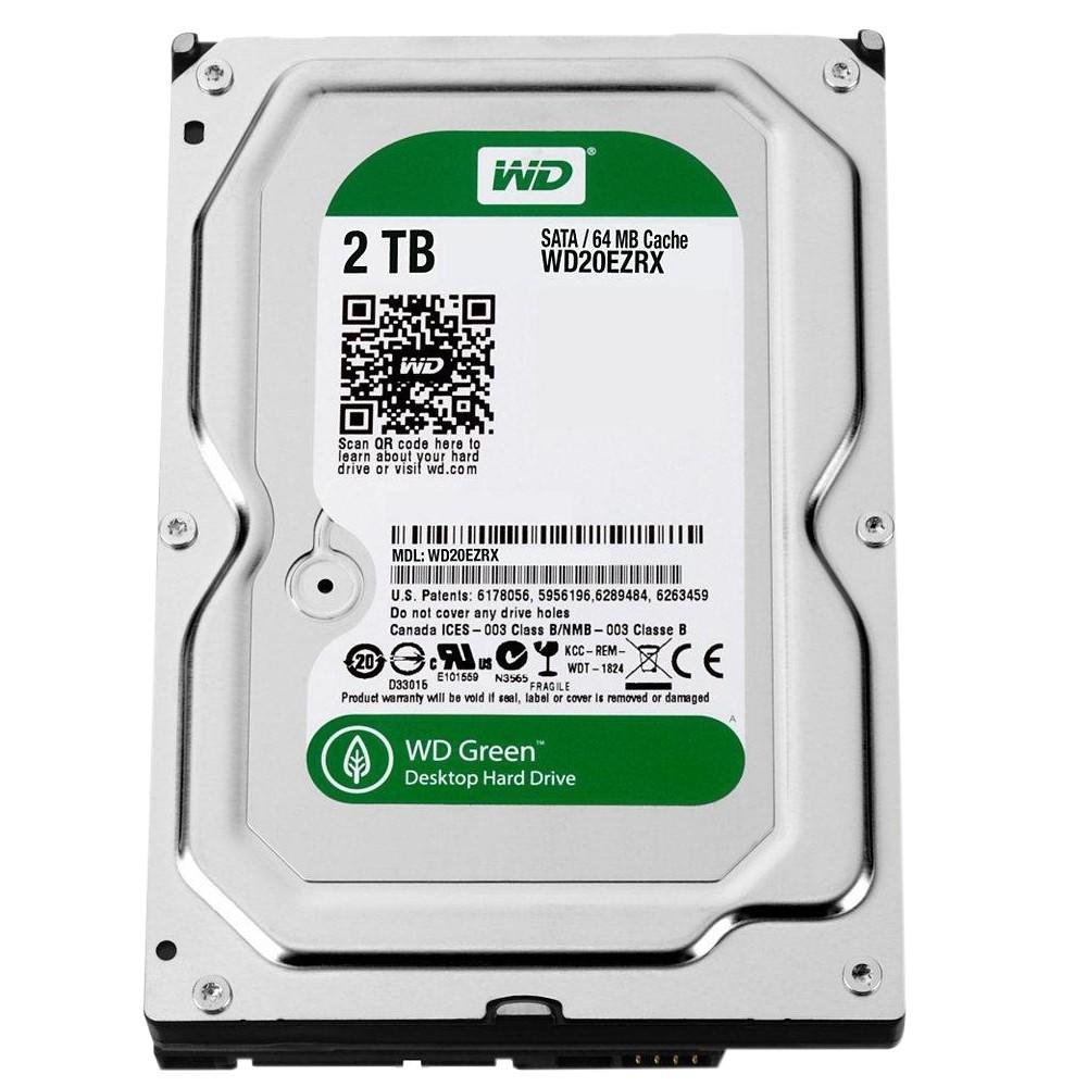 HD WD SATA 3,5´ Green 2TB  5400RPM 64MB Cache SATA 6.0Gb/s - WD20EZRX