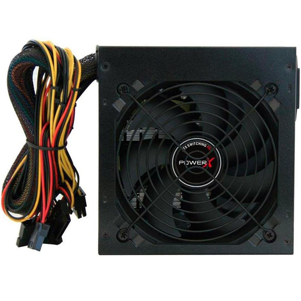 Fonte PowerX, 500W, Com Cabo, Preto - PX500 Fonte PowerX, 500W, Com Cabo, Preto - PX500
