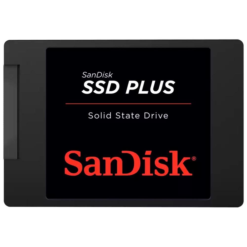 SSD 2 TB SanDisk Plus, SATA, Leitura: 545MB/s e Gravação: 450MB/s