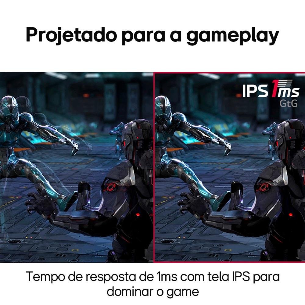 Monitor Gamer LG UltraGear 27" Full HD, 144Hz, 1ms, IPS, HDMI e DP, HDR 10, 99% sRGB, FreeSync Premium, VESA, Preto - 27GN65R Monitor Gamer LG UltraGear 27" Full HD, 144Hz, 1ms, IPS, HDMI e DP, HDR 10, 99% sRGB, FreeSync Premium, VESA, Preto - 27GN65R